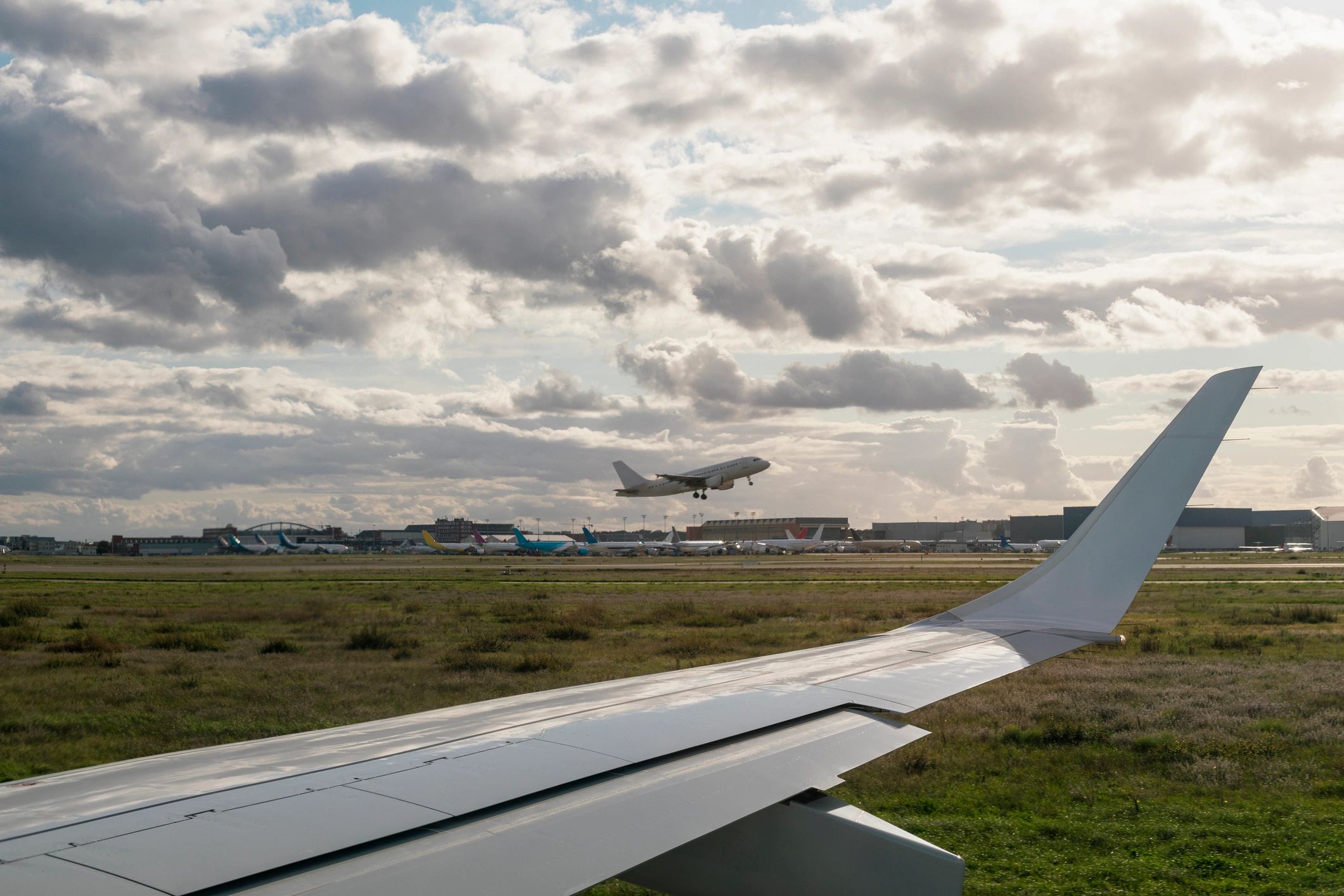 Aircraft on airport runway supporting international air cargo operations
